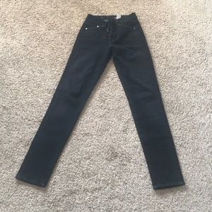 Premium high waisted black skinny jeans